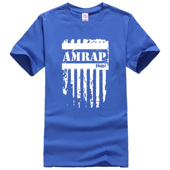 AMRAP harfi gömlek üstü erkek spor giyim spor harajuku T 2017 erkek T-shirt yaz marka giyim crossfit t shirt baskılı