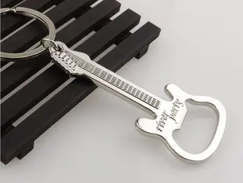 Anahtarlık Anahtarlık Açıcı bir PC Müzik Gitar Bira Şişesi Anahtarlık Chaveiro Hediye Hatıra Llaveros Anahtarları Biblo Anahtarlık