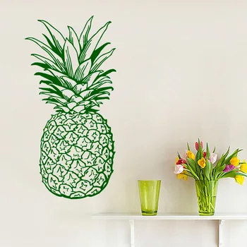 Ananas Duvar Çıkartmaları Meyve Yemek Ev Dekorasyon Mutfak Duvar Sticker Çıkarılabilir Duvar Ev Dekorasyonu