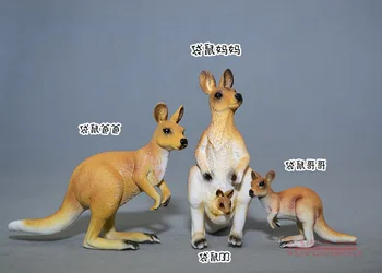 Animas! Katı hayvan modeli oyuncak Kanguru anne / bebek kanguru işçilik Dekorasyon Favoriler