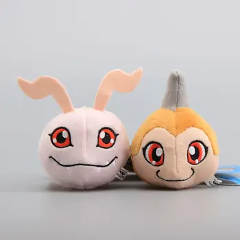 Anime Digimon Macera Unicorn Koromon Peluş Kolye Doldurulmuş Yumuşak oyuncak Bebekler Küçük Anahtarlık 4