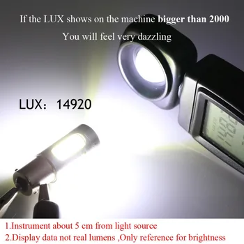 ANMİNGPU Sinyal Işık 2x Süper Parlak COB R5W P21W 1156 BA15S Otomatik Araç Ters Işıklar Beyaz Gündüz Çalışan Işık Led