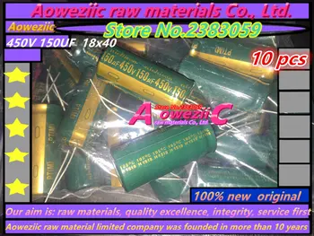 Aoweziic 10 ADET 450V 150UF 18*40 yüksek frekanslı sıvı kristal güç kaynağı elektrolitik kondansatör 450V 150UF 18X40