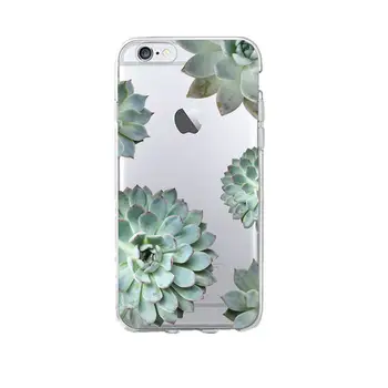 Apple iPhone 7 6 6 5 5S için yumuşak SIFIRLAMA çiçek Desen Case Arka SE Sillicone Durumlarda İnce Kapak Telefonu Koruyucu Kılıfları Ultra Kapak