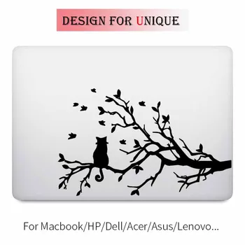 Apple Macbook Sticker için Ağaç Laptop etikette Cat Pro Air Retina 11 12 13 15 inç Vinil Mac HP Mi Dell Yüzey Kitap Kapağı Cilt