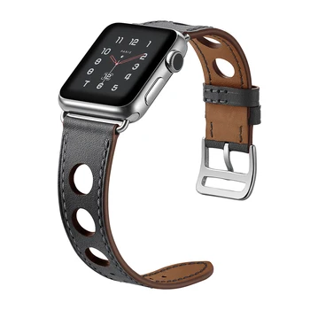 Apple Watch band İçin CRESTED Yeni Hakiki deri döngü Hermes iwatch grup için 38 mm Tek Tur deri kayışı 1 2 3 serise 520