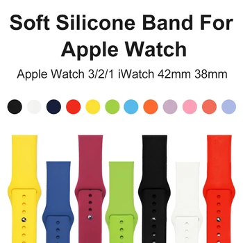 Apple watch Serisi 3 / MU SEN Spor silikon Bant 38 mm apple watch 520 için Bilezik Kayış kordonlu saat Watchstrap Değiştirin