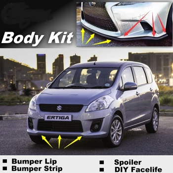 Araba Görüntülemek için Vallahi Hayranları İçin Suzuki Ertiga Ön tampon Dudak Spoyler Etek İçin Saptırıcı Dudaklar Ayarlama / Body Kit / Şerit