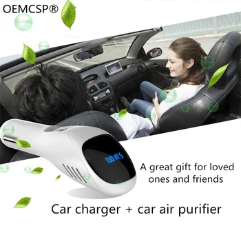 Araba Hızlı Şarj Araç Hava Temizleme Cihazı 12 V Oto Araba Temiz Hava Temizleyici Oksijen Bar Anyon İyonik Ozon İyonlaştırıcı Temizleyici Taşınabilir USB