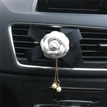 Araba parfüm Pearl yay Kamelya klima Hava çıkışı dekorasyon Otomobil şekillendirme Parfüm 100 Originais Araba Hava Spreyi