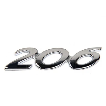 Araba Standart Arka Bagaj Amblemini Peugeot 206 Araba İçin hi-tech İçin Dekorasyon Çıkartmaları Logo-Stil Oto Aksesuarları 1 adet