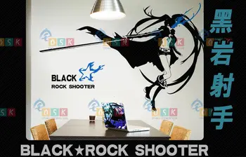 Araba Sticker Japon Karikatür Hayranları BLACK ROCK SHOOTER BRS Vinil Duvar Çıkartmaları Çıkartma Dekor Ev Dekorasyon