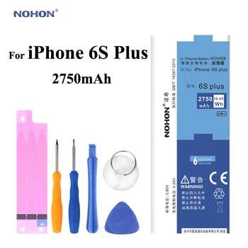 Araçları ile iPhone 6 İçin Telefon Pil Dahili 2750mAh %100 Orijinal NOHON 6sPlus Plus 5.5