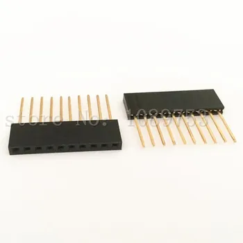 Arduino Shield Siyah İçin 50Pcs 10Pin Kadın uzun Boylu Tercümesi Header Konnektör Soket