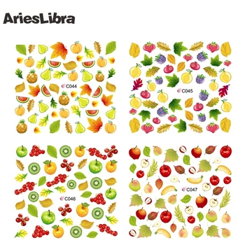 AriesLibra Tırnak Sticker Sevimli Meyve Su Transferi Çıkartma Tırnak Kalıp Tırnak Sanat Güzellik Aksesuarları Tırnak Sanat Dekorasyon İpuçları