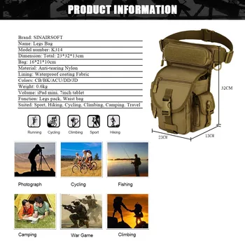 Askeri Sırt çantası Bel Çantaları Kamp Açık Uzun Mesafe Yürüyüş SİNAİRSOFT Tırmanma Seyahat Aksesuar LY0067 su Geçirmez