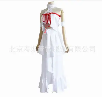 Asuna YuuKi Cosplay ANİME SAO Beyaz Elbise Kılıç Art Online 2 Peri Kraliçe Uwowo Kostüm