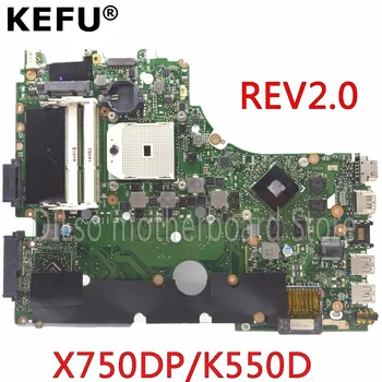 ASUS K550D X750DP X550D K550DP X550DP laptop anakart işlerinde çalışanlara işyerinde İçin KEFU X750DP anakart.Orijinal 0 X750DP anakart test