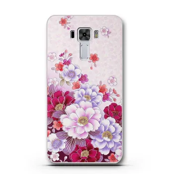Asus Zenfone 3 Lazer için renkli Çiçek Desen Lüks Telefon kılıfı Arka Kapak ZC551KL Durumlarda Moda Telefon Arka Kapak Asus