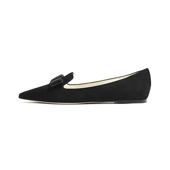 Asıl Niyeti Yeni Zarif Kadın Flats Siyah Siyah Mavi Mor Şarap Kırmızı Ayakkabılar Kadın Ayakkabıları Sivri Ayak Düz Artı 4-15 Boyutu BİZİ