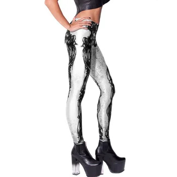 Bacak Kemikleri Cadılar Bayramı Artı Boyutu Legging Yeni Siyah 3D Tozluk Çerçeve Kadın Dijital Baskı K140 Süt Vintage Leggins İskelet Baskılı