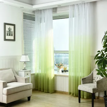 Balkon W185 İçin Yatak Odası İçin Modern Dekorasyon Pencere İplik Cortinas Oturma Odası Degrade Tül Perde Perde Dik#2