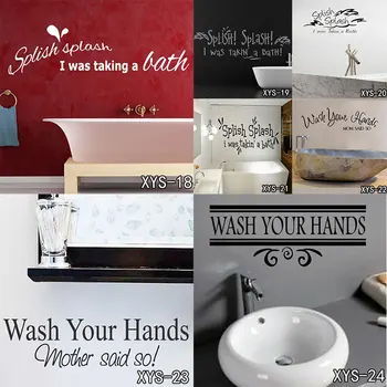 Banyo Duvar Sticker - Ev Dekorasyonu Ücretsiz Kargo İçin Ellerini Seviyorum Annen-Su Geçirmez Sanat Vinil Çıkartma Yıkama