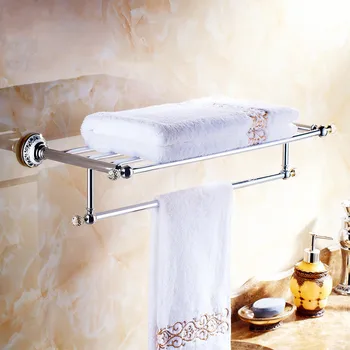 Banyo Raflar Kristal Bakır Krom Duvar Rafı Altın Pirinç Havlu Askısı Havlu Tack Banyo Aksesuarları Havlu Geliştirdiğini Duyurduğu Üç Barlar Bitirmek