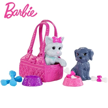 Barbie Originais Hayvan Kız Bebekleri Barbie Bebek Seti-Boneca Çocuklar Kız Brinquedo Oyuncaklar DJR56 İçin Brthday Hediye bebek