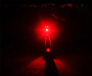 BATI BİSİKLETİ Bisiklet arka lambası USB Şarj Bisiklet Arka Parlak Lamba YÜKSEK Işık Bisiklet Uyarı Gece Çift renkli LED Sürme