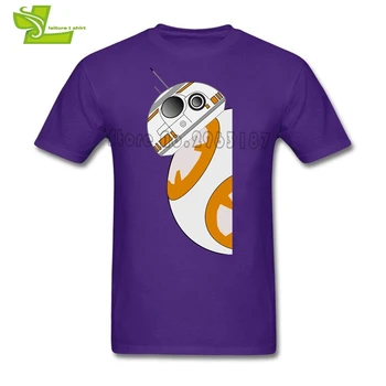 BB-8 Star Wars T Shirt Yetişkin en Son Tee Shirt Casual Gevşek Özel Yapılmış T-Shirt Erkek Kısa Kollu Mürettebat Boyun Havalı Baba Kıyafetleri