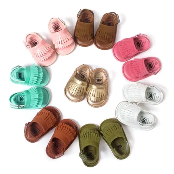 Bebek ayakkabı sandalet bebek mokasen yumuşak çocuklar erkek kız ayakkabıları ilk yürüyüşe bebe sandalet bebek ayakkabı çocuk moccs bebek saçak
