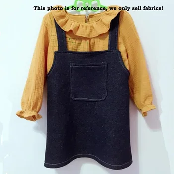 Bebek DİY işi elbise giysiler için sanatsal retro Çift Katman %100 pamuk turuncu krep yumuşak bez kumaş bluz tişört kaşkol