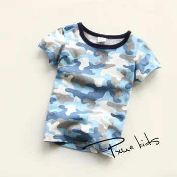 Bebek kız elbise çocuklar Erkek t yeni yaz moda Kamuflaj çocuk elbiseleri çocuk gömlek rahat baskı çocuk t-shirt t-shirt