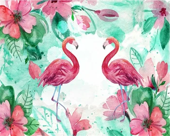 Beibehang Özel duvar Kağıdı Ev Dekoratif Fresk Flamingo Tropik yağmur Ormanları Güneydoğu Asya TV Kanepe arka Plan, 3d duvar kağıdı