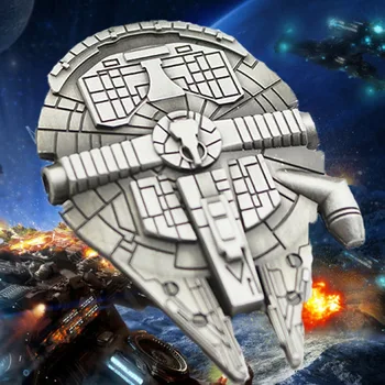 Ben film Star Wars Uzay gemisi Millennium Falcon, Star Destroyer Köle Erkekler Kadınlar için Anahtarlık Takı Anahtarlık Metal Anahtarlık