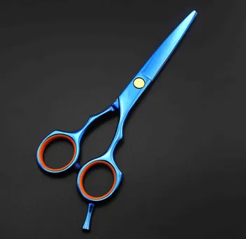 Berber kesim yeni profesyonel 5.5 inç Japonya 440 çelik 9cr13 mavi inceltme makası kuaför makası saç kesim makası