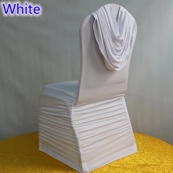 Beyaz renkli universal lycra sandalye üst kapak sandalye taytlı fırfırlı lüks düğün dekorasyon toptan pileli kapsar