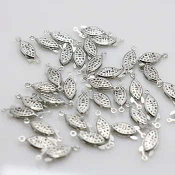 Bilezik Kolye için Retiküler 10 ADET Gümüş Parçaları-plaka DİY Aksesuar Metal İşleme parçaları snap düğme Kuyumculuk Tasarım
