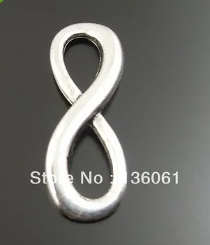 Bilezik Kolye Takı Yapımı DİY Z1311 moda Vintage Gümüş 10 adet 8 Virajlı Matematik Sonsuz İşareti 3D Charms Kolye