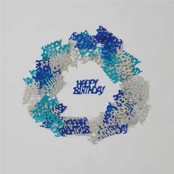 Bilinmiyor Happy Birthdy Renkli Konfeti Doğum günü Partisi PVC Avrupa Tarzı Doğum günü Parti Malzemeleri 1*2cm Tablo Dekorasyon Boyutu Hurda