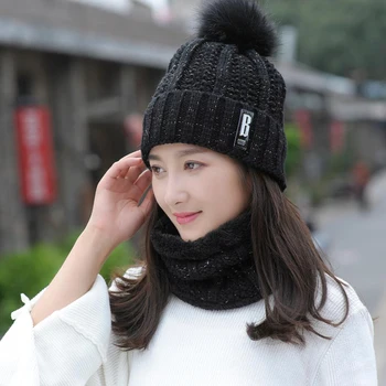 Bir kadın Yün Şapka-parça Bilezik kızlar top kasketleri eşarp 08 harf şerit mix renk kapaklar yıkılmadan Sıcak Moda Kış Kız Ayarlamak