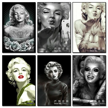 Bir Karakter tam DİY 5D Marilyn Monroe Elmas Resim Çapraz Dikiş Nakış Çocuklar karo Mozaik, Ev Dekorasyon Portre