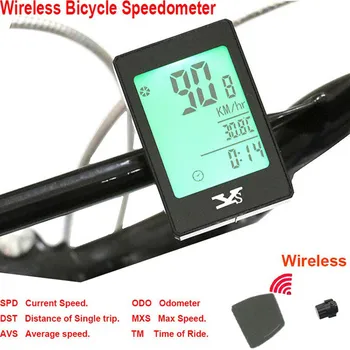 Bisiklet Bilgisayarı Kablosuz bisiklet kilometre Sayacı Hız göstergesi Kronometre LCD Aydınlatmalı su Geçirmez