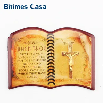 Bitimes 4 Adet/Sürü Kitap Şeklinde Buzdolabı İncil Epoksi Manyetik Buzdolabı Etiket Mutfak Dekorasyon Aimant İmanes Mıknatıslar