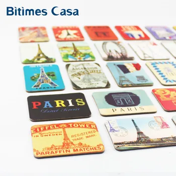 Bitimes Ev Dekorasyon 24 ADET Paris Manzaraları Effiel Kule Buzdolabı Mıknatısları Manyetik Çıkartmalar Fransa Seyahat Sounenir Ayarlayın