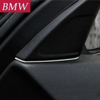 BMW araba-Stil İç Ön Kapı Hoparlör Şerit Stereo Çıkartma Kapağı Döşeme Kaplamaları Sticker 5 Serisi 525 520 F10 F18