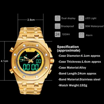 BOAMİGO Marka Erkek Spor Moda Saatler Dijital Kalite Paslanmaz Çelik Kol saati 30M su Geçirmez Saat Sony Ericsson için Hombre Saatler