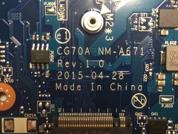 Board ekran kartı üzerinde A4 ile Lenovo çift çekirdek için yepyeni CG70A NM-A671 anakart-35 Laptop anakart-pusula CPU