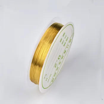 Boncuklu Bilezik Takı Kablosu için DİY el Yapımı Malzeme Metal Bakır Tel Altın Gümüş Takı Renk Kalıplaşmış Çizgi İplik